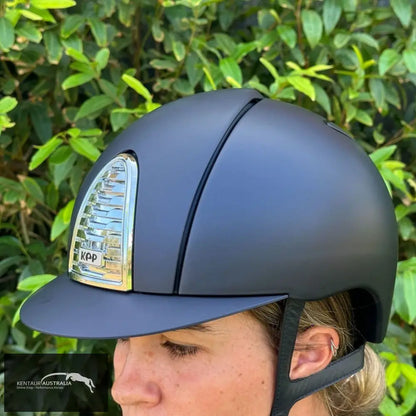 KEP ’Cromo 2.0 Textile’ Helmet Navy / Chrome frame, grid &amp; sub grid / Medium Shell (51-58) Helmet