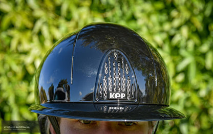 KEP ’Cromo Smart Polo Visor’ Helmet Black Polish / Large Shell Kep Helmets