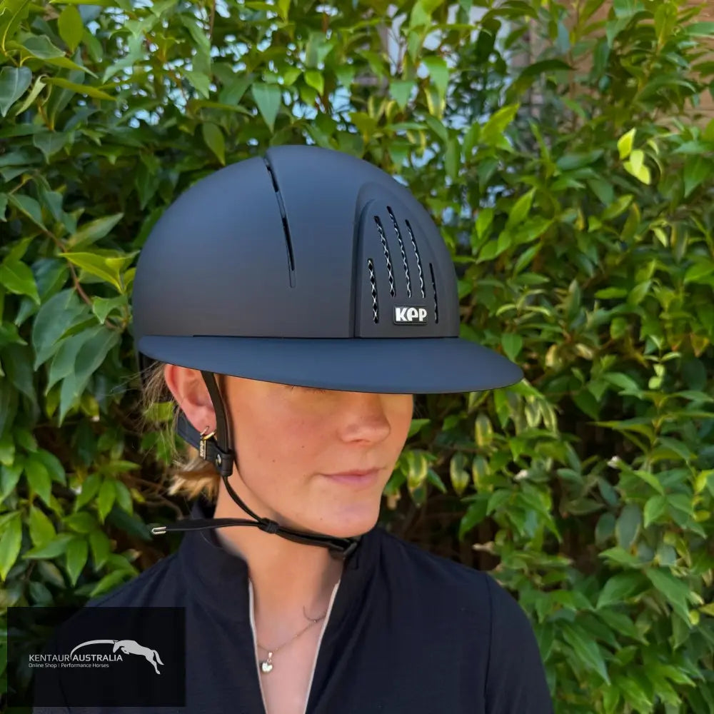 KEP ’Smart Nova’ Polo Visor Helmet - Black / Matching / Medium Shell (51-58) - Kep Helmets