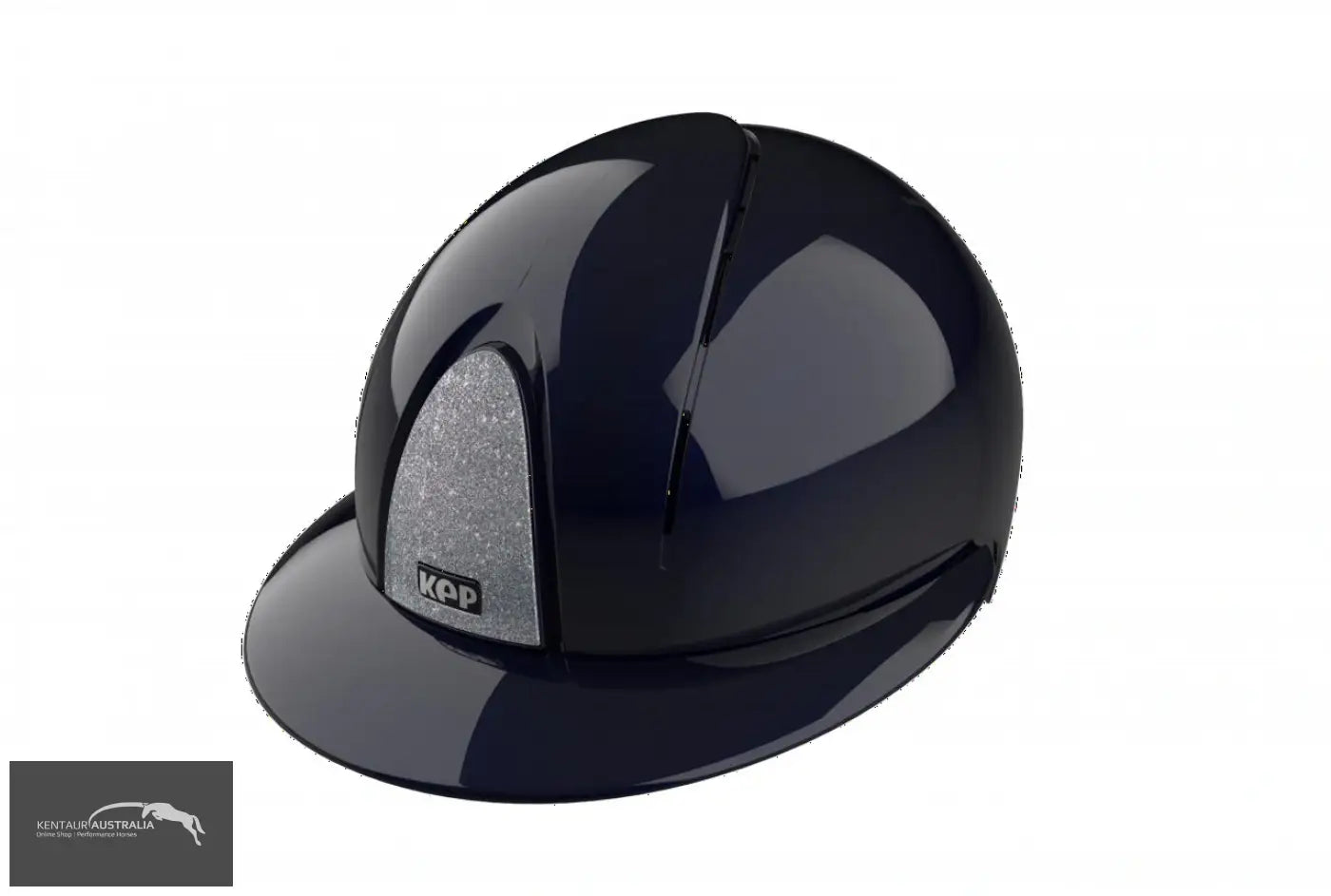 KEP ’Smart Nova’ Polo Visor Helmet - Metal Polish - Metal Polish Black Star Silver / Matching / Medium Shell (51-58)