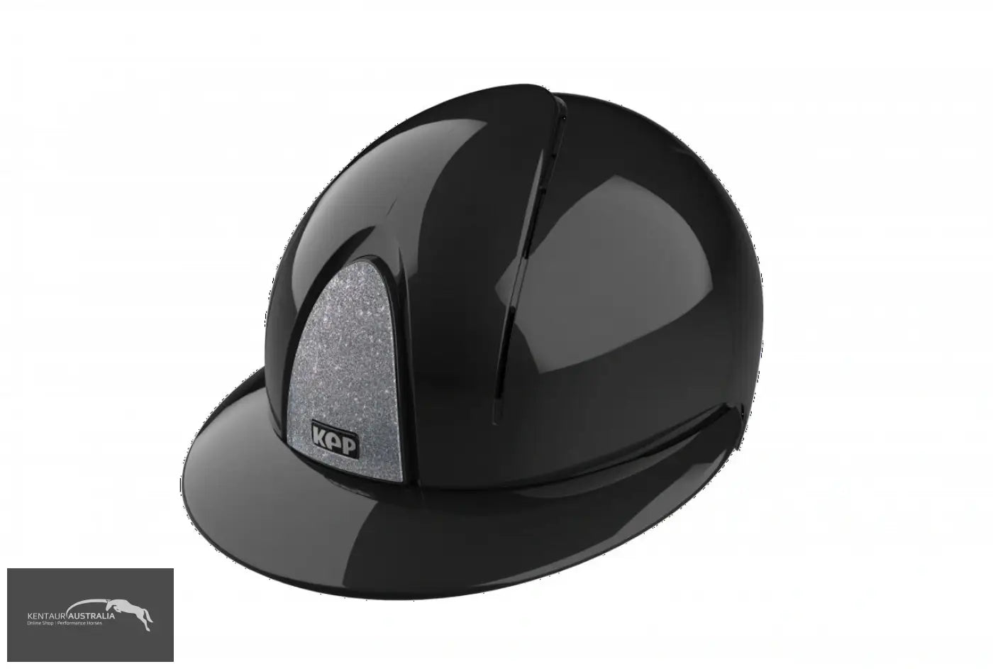 KEP ’Smart Nova’ Polo Visor Helmet - Metal Polish - Metal Polish Blue Star Silver / Matching / Medium Shell (51-58)