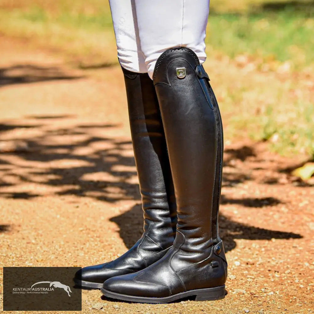Tucci ’Marilyn Punched Leather (Top)’ Long Boot Black / 39 / G Footwear