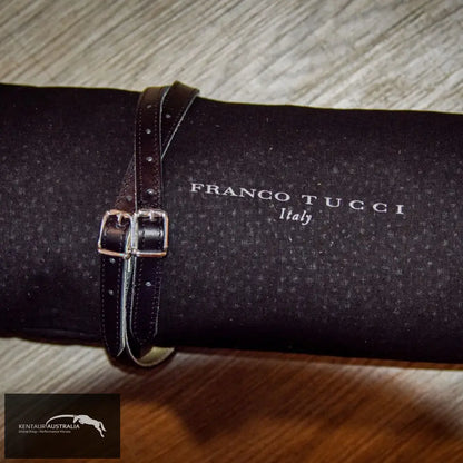 Tucci Plain Leather Spur Straps Black Rider Accessories