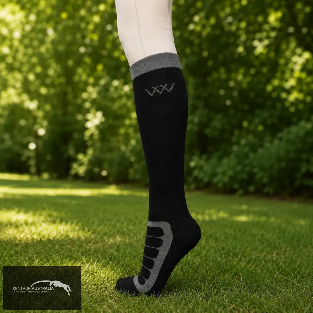 Woof Wear Long Bamboo Tech Socks - Black/Grey / S - Socks