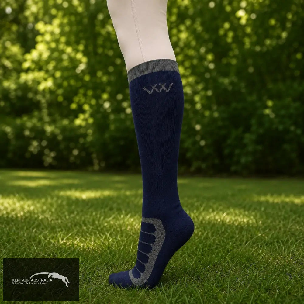 Woof Wear Long Bamboo Tech Socks - Navy/Grey / S - Socks
