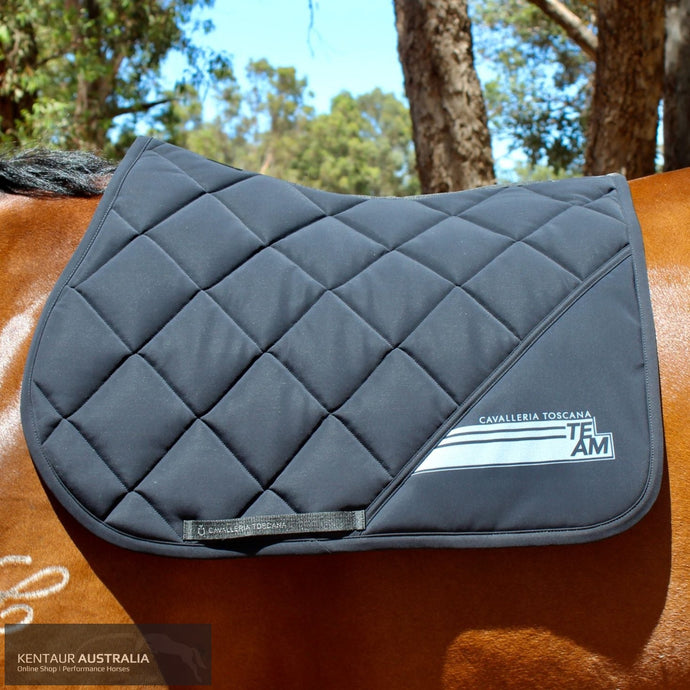 Cavalleria Toscana ’CT Team Raceway’ Jumping Saddle Pad Black (9999) / Full Saddle Pad