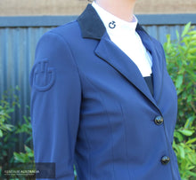 Load image into Gallery viewer, Cavalleria Toscana ’GP Perforated’ Womens Competition Jacket Navy (7E00) / AU 8 Show Jackets