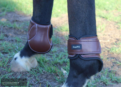 EquiFit Young Horse Hind Boots Brown / Small Jumping Boots