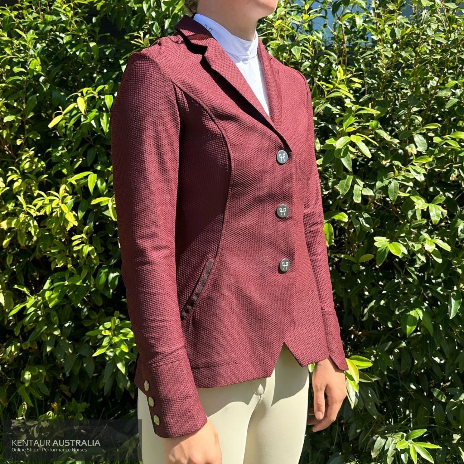 Horse Pilot ’Aeromesh’ Womens Competition Jacket Burgundy / AU 10 (38) Show Jackets