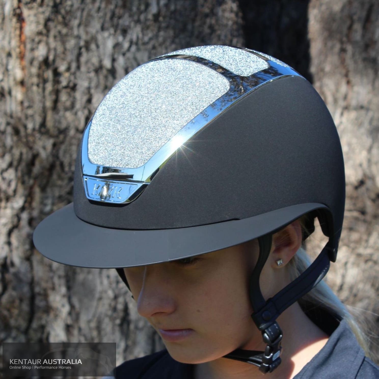 Kask ’Star Lady Swarovski Carpet’ Helmet Black / Silver Kask Helmets