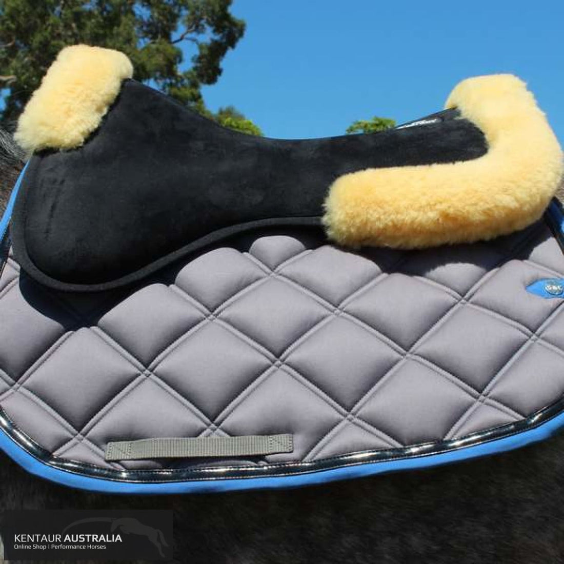 Kentaur Memory Foam Half Pad With Sheepskin Saddle Pad
