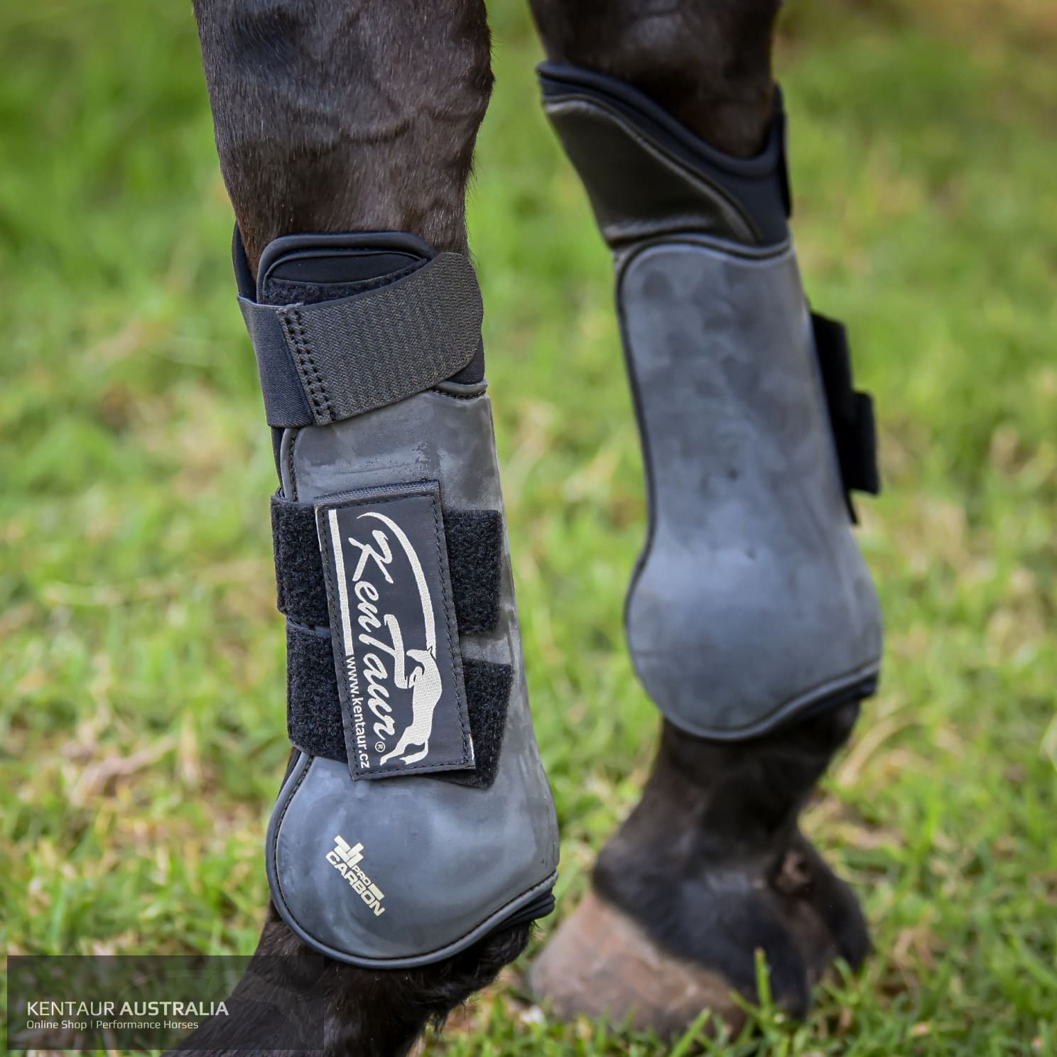 Kentaur ’Pro Carbon’ Front Jumping Boots with Knee Protection Black / Size 3 (WB) Jumping Boots