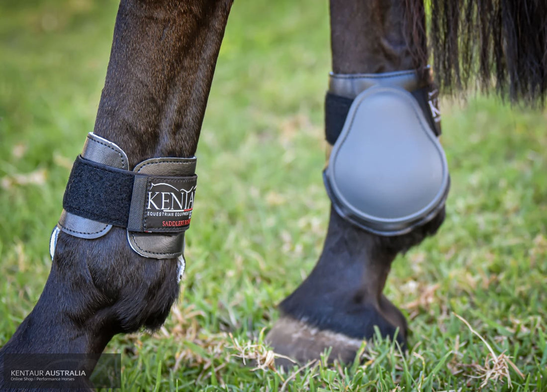 Kentaur ‘Profi-Tex’ Fetlock Boots Grey / One size fits cob + full Jumping Boots