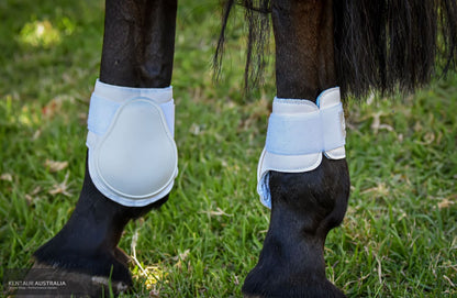 Kentaur ‘Profi-Tex’ Fetlock Boots White / One size fits cob + full Jumping Boots
