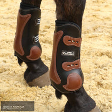 Load image into Gallery viewer, Kentaur Roma Leather Front Boots Black/tobacco / Full Jumping Boots