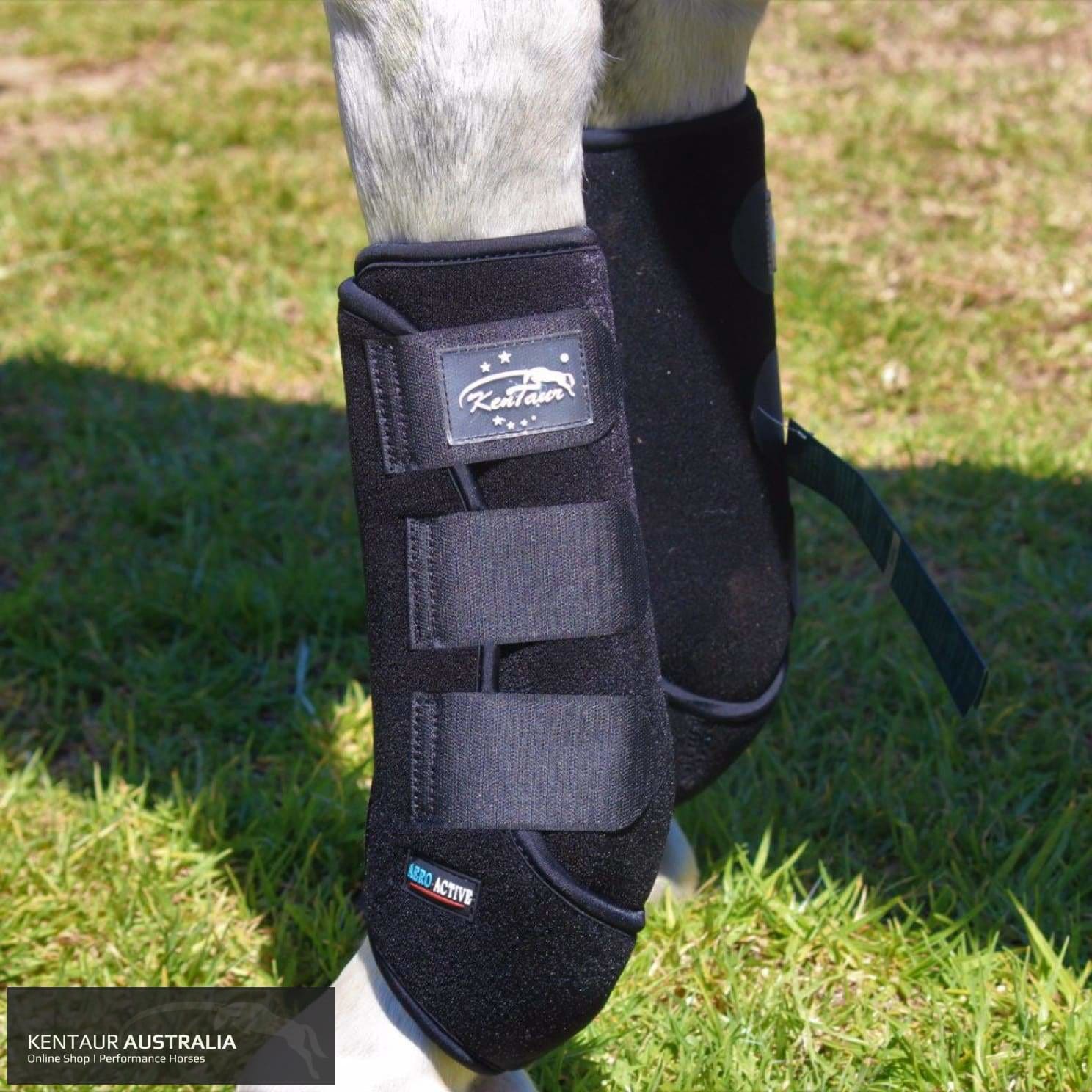Kentaur ‘Velcro’ Hind Dressage Boots Black / Full dressage boots