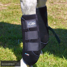Load image into Gallery viewer, Kentaur ‘Velcro’ Hind Dressage Boots Black / Full dressage boots