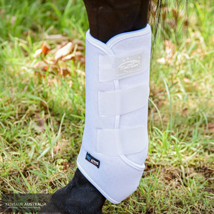 Kentaur ‘Velcro’ Hind Dressage Boots White / Full dressage boots