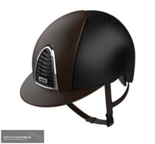 Load image into Gallery viewer, KEP ’Cromo 2.0 Leather’ Helmet Brown Leather with Black Textile / Medium Shell Kep Helmets