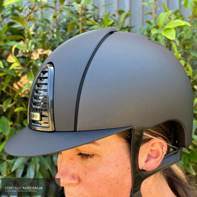 KEP ’Cromo 2.0 Matt’ Helmet Black with Black Grid and Visor / Medium Shell (51-58) Helmet