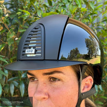 Load image into Gallery viewer, KEP ’Cromo 2.0 Polish with Textile Grid Inserts and Visor’ Helmet Black / Medium (51-58) Kep Helmets