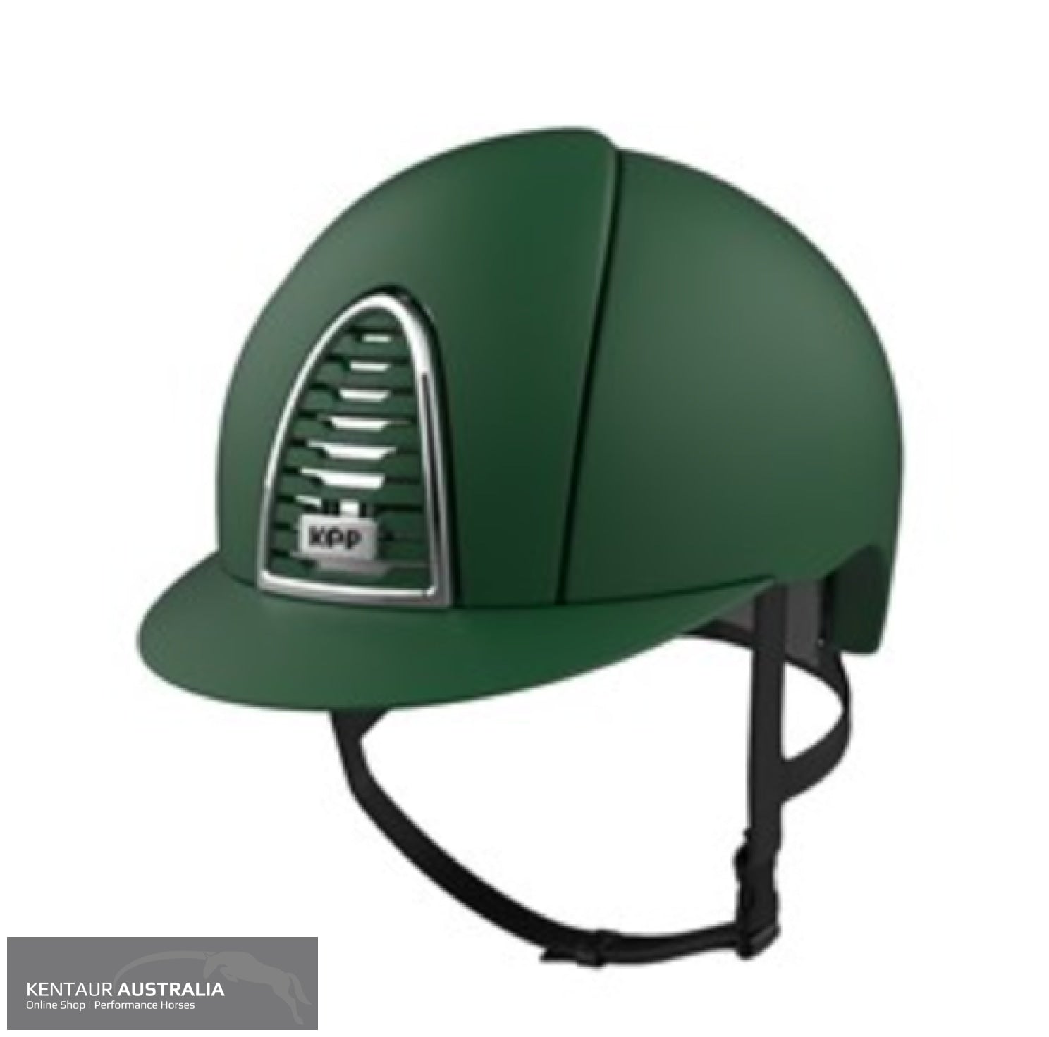 KEP ’Cromo 2.0 Textile’ Helmet Dark Green / Chrome frame &amp; sub grid / Large Shell (59-62) Helmet