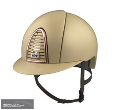 KEP ’Cromo 2.0 Textile’ Helmet Golden Sand / Rose gold frame &amp; sub grid / Medium Shell (51-58) Helmet