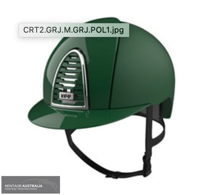 KEP ’Cromo 2.0 Textile with Polish Inserts Grid and Visor’ Helmet Dark Green / Large Shell Kep Helmets
