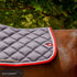 Silver Crown Saddle Pad Grey/White/Red (diamond stitching) / Full Saddle Pad